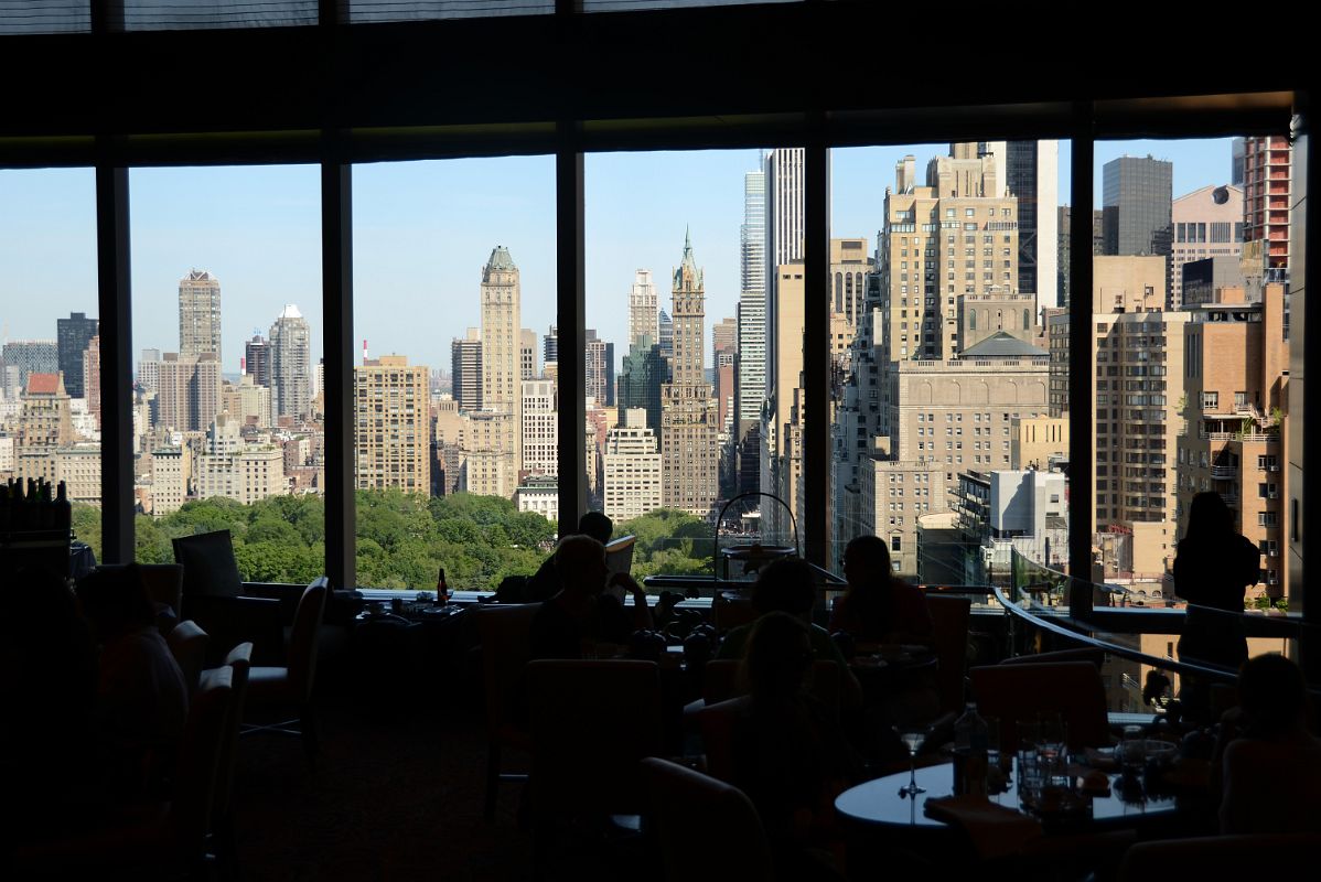 26 Mandarin Oriental Lobby Bar Has Spectacular Views Of Central Park And Surrounding Buildings In New York Columbus Circle